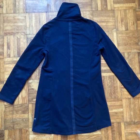 Neon Buddha Navy Blue Side Zip Up Cotton Tunic Yoga Style Jacket in XS - Picture 3 of 7